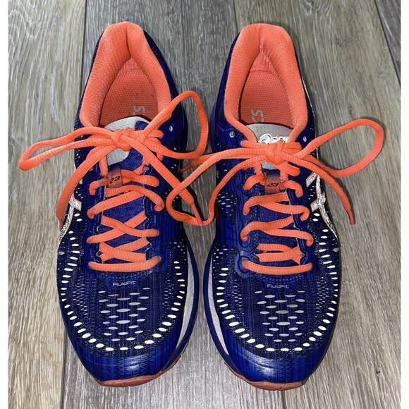 Asics Women’s US Size 6 Gel Kayano 23 T6A6N Blue Orange Running Sneaker Shoes - Picture 4 of 10